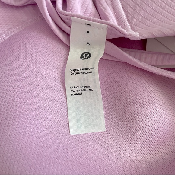 NWT Lululemon Like a Cloud Ribbed Longline Bra VitaPink  B/C Cup Size 8 - Picture 4 of 8